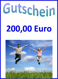 Glücksbringende Geschenk-Idee! Gutschein € 200,00